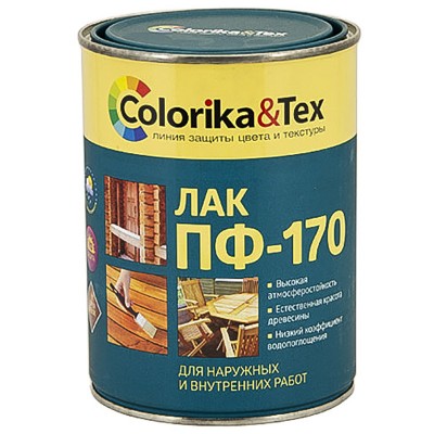 Лак ПФ-170 глянцевый «Colorika&Tex 0,8 л